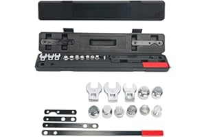 8MILELAKE 16PC Serpentine Belt Adjuster Tightener Wrench Tool Set Universal 3/8inch 1/2inch Drive