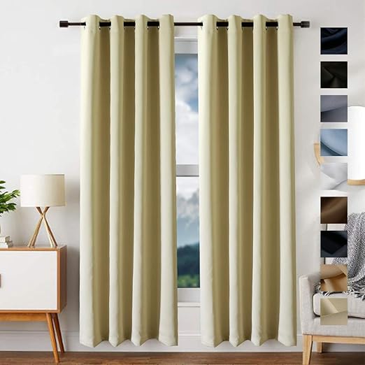Amazon Com Edilly Blackout Curtains For Kitchen Windows Double