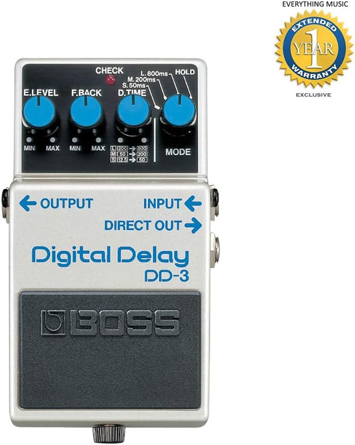 Boss DD-3 Digital Delay Pedal with 1 Year Everything Music Extened Warranty