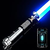 DAMIENSABER Upgrade RGB3.0 Smooth Swing Motion Control Dueling Light Saber, 16 Sound Fonts Luke Light Saber with 16 RGB Solid and Infinite Color Changing, Rechargeable Metal Hilt for Adults