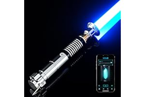 DAMIENSABER Upgrade RGB3.0 Smooth Swing Motion Control Dueling Light Saber, 16 Sound Fonts Luke Light Saber with 16 RGB Solid and Infinite Color Changing, Rechargeable Metal Hilt for Adults