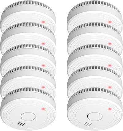 ELRO FS1801 10-Piece Smoke Detector Set EN14604 White 10-Year Sensor