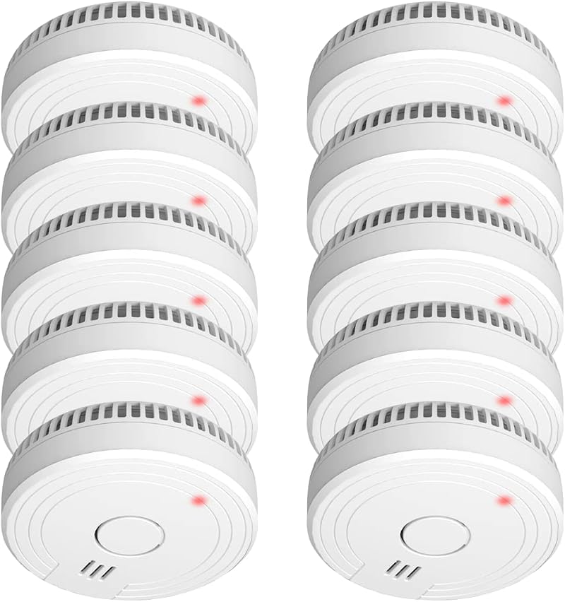 ELRO FS1801 10-Piece Smoke Detector Set EN14604 White 10-Year Sensor
