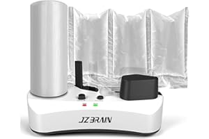 JZBRAIN YE300 Air Cushion Machine 110V Air Pillows Maker Air Pillow Machine Portable Inflatable Packaging Air Bag Making Machine + 100m Free Test Film Roll,White,ACM-220