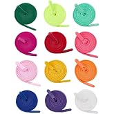 Flat Hoodie Drawstring Cords Replacement Set - Breathable Fiber String with Same Color Sealed Ends for Joggers Jackets Shorts Shoes - 12 Colors - 12 Pcs (55 x 0.47 in), Light Color