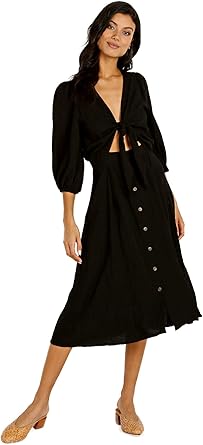 black midi dress amazon