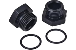 EVIL ENERGY 8AN Block off Cap ORB Plug Fitting Adapter Male Aluminum 2PCS