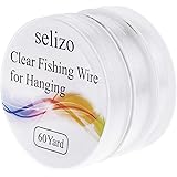 Fishing Wire, Selizo 3Pcs Clear Fishing Line Jewelry String Invisible Nylon Thread for Hanging Decorations, Beading and Craft