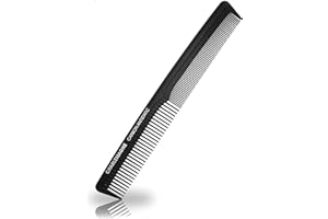 Charlemagne Men's Shatterproof Carbon Hair Comb 18 cm - Anti-Static Fine Comb for Cutting & Styling, for Men & Women - Styling Tools & Appliances