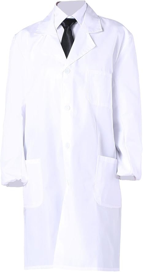 Weißer Laborkittel Für Damen - Langarm Cosplay Kittel Studentenoverall