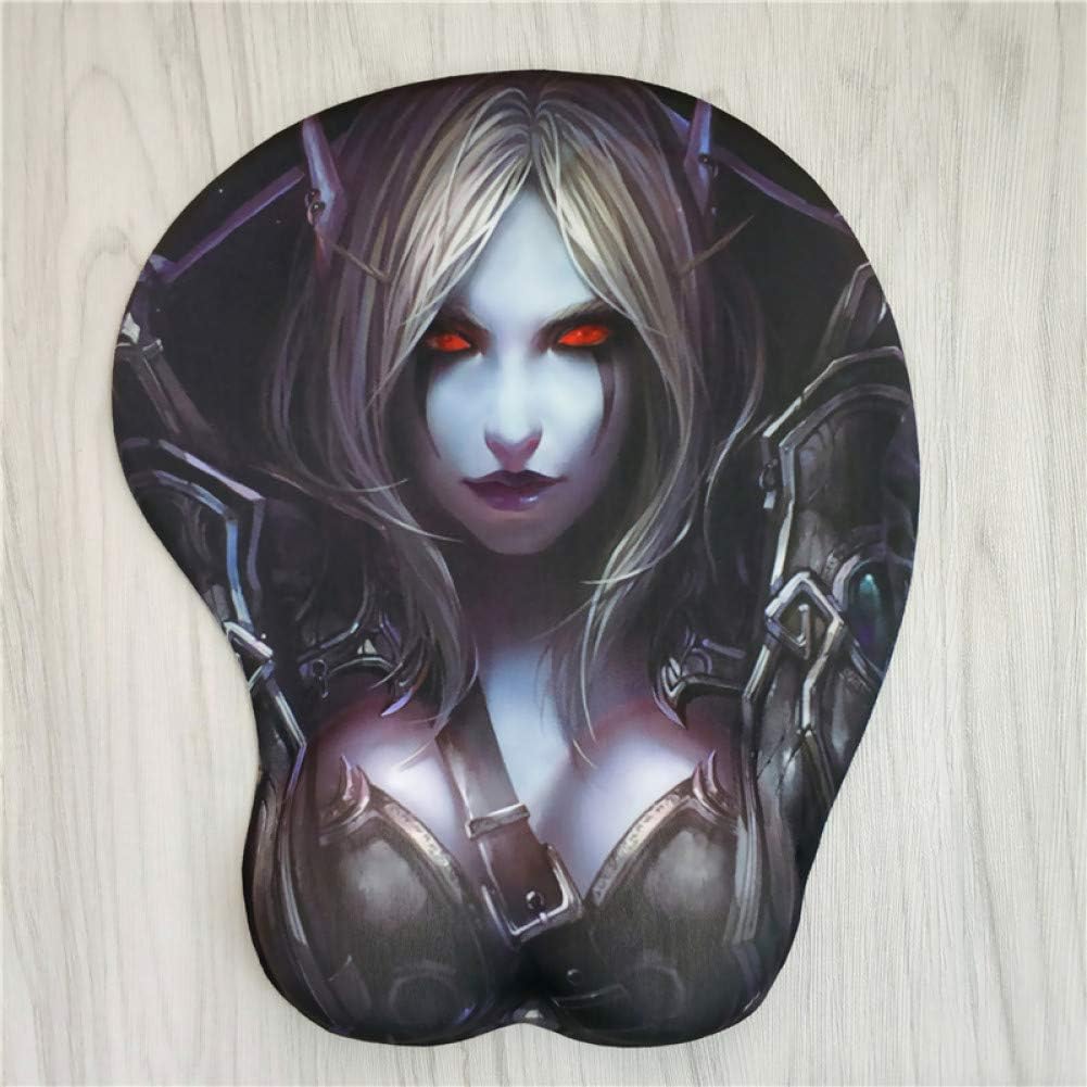 Wrist Rest Silica Wow 3D Mouse Pad Silica Non-Skid Mousepad Gaming Gamer Sylvanas for Otaku Office Desktop Mat
