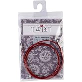 ChiaoGoo Cable 30 inch (75cm) with Key for Twist Red Lace Interchangeable Large Knitting Needle Set 7530-L