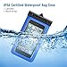 Waterproof Case, TETHYS Universal Waterproof Bag [Ultrapouch] for iPhone 6S, iPhone 6, iPhone 5S 5C 5 4S, Galaxy S6, S6 Edge S5 [Royal Blue] Protective Pouch Cover Fit Up to 5.3 inch Diagonal