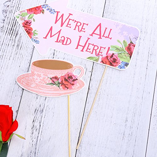 Tea Party Photo Booth Props Stick Props Tea Party Supplies Decoration