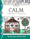 Adult Coloring Book, Color Your Way To CALM, Premium Adult Coloring Pages for Watercolor, Markers, Colored Pencils, Made in the USA