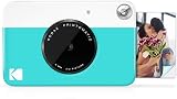 Kodak Printomatic Full-Color Instant Camera Blue 5MP Zink 2x3 Sticky-Back