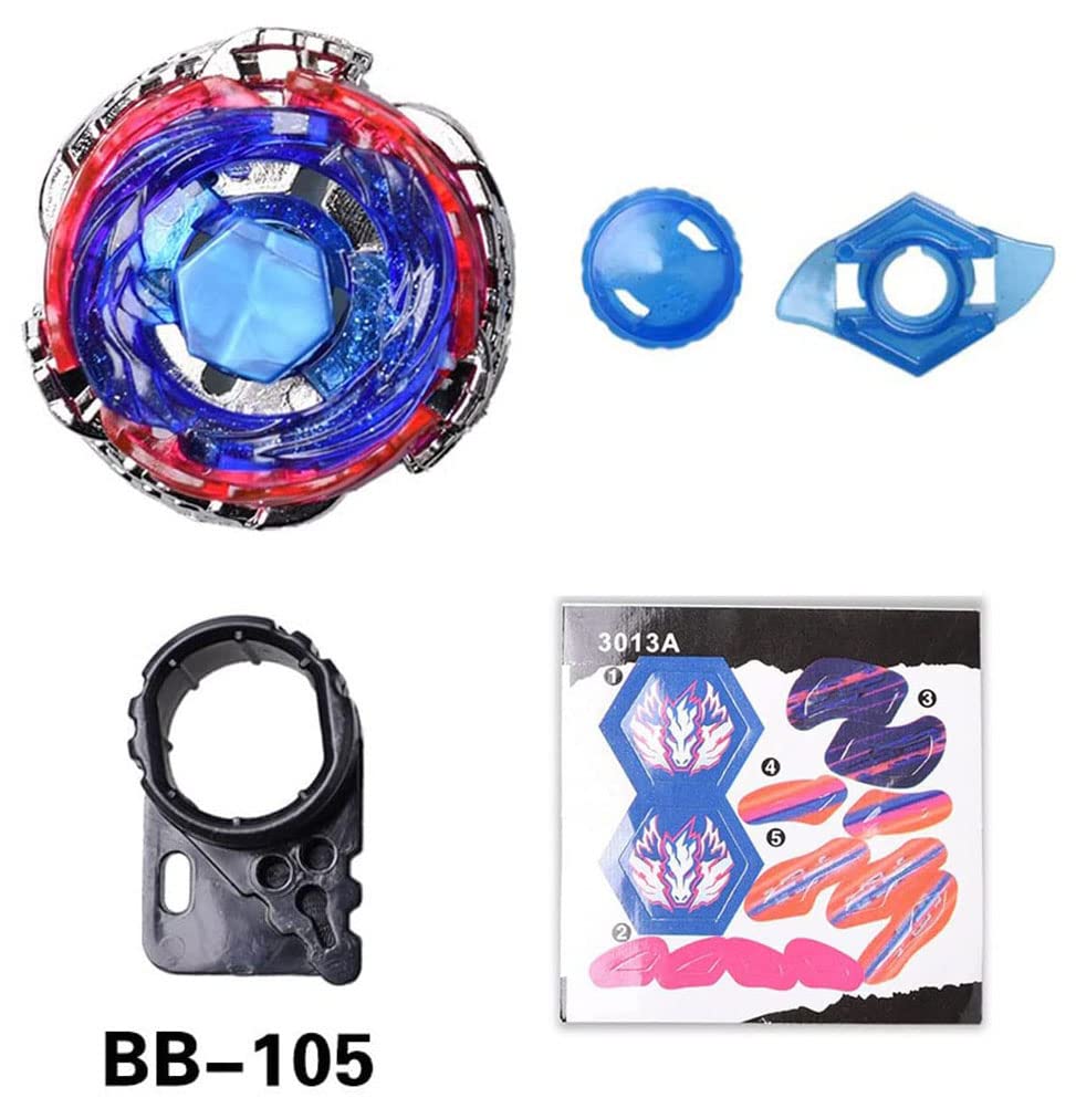 Gyros 6 Pack Bey Burst Battling Tops Metal Fusion Starter Set with Stickers Two Launchers
