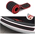 Ziciner Car Rear Bumper Protector Guard, Auto Anti-Scratch Collosion Rubber Trunk Door Entry Guards, Non-Slip Vehicle Bumper Protection Strip, Fit for Most Cars, SUVs, Vans (41"x3.5", Black & Red)