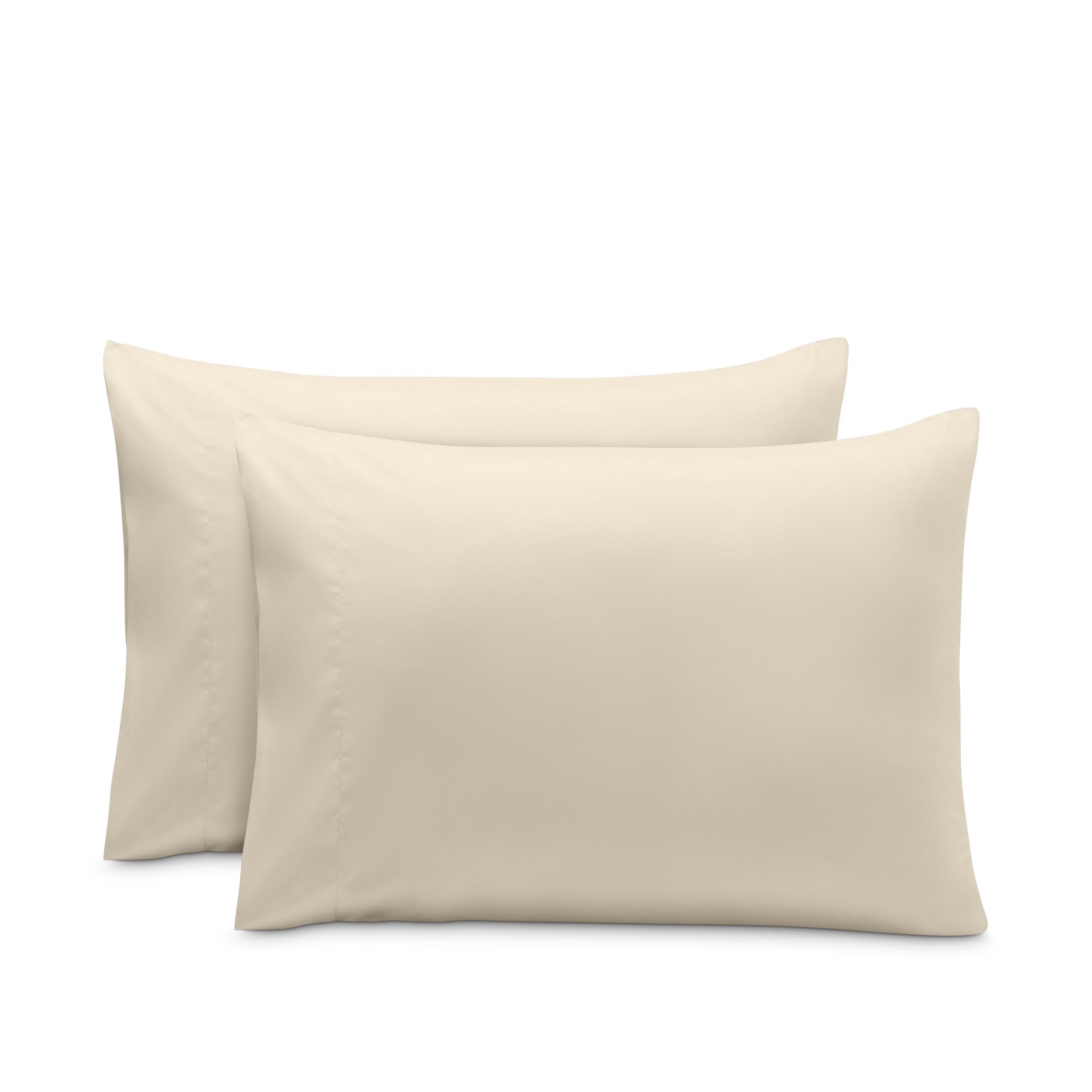 Bare Home Microfibre Pillowcase Set Standard Size - 2 Pack Pillow Cases - Lightweight - Cooling - Soft Brushed Microfibre - Pillow Covers (50x75, Sand) โ image 1