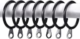HomeElabador Pack of 24 Black Curtain Rings 30mm Internal Diameter view 3