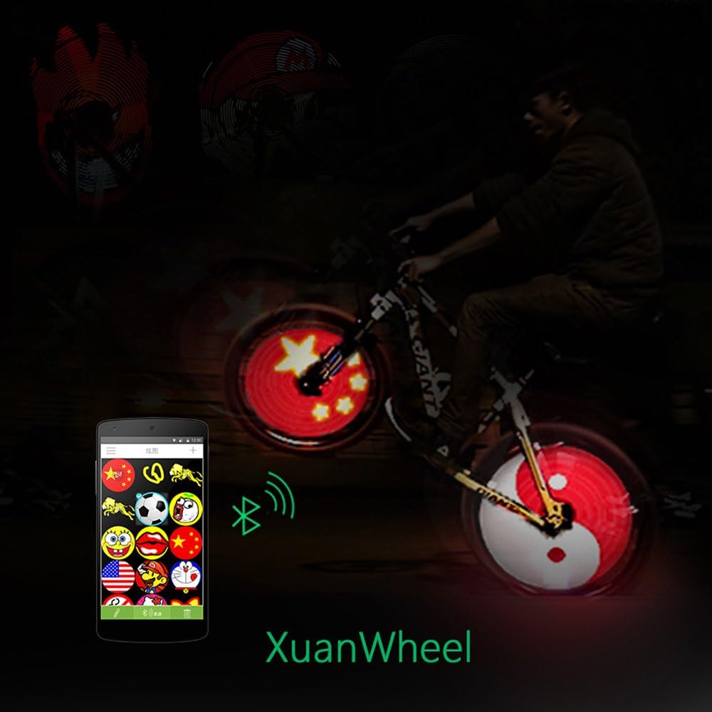 Intelligent Control Bike LED Lights Bicycle Wheel Light Spoke LED Lights 96 Pieces RGB Support APP