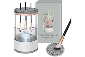 KARROBOU Wireless Electric Makeup Brush Cleaner - 2024 Upgrade, Fast Cleaning Machine with 800mAh Battery & Type-C Charging