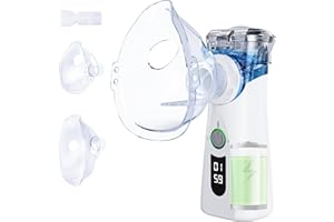 VCBB Portable Nebulizer for Adults & Kids - Ultra-Fine Mist, Adjustable Modes, Silent Operation - USB-C Rechargeable Travel Mesh Nebulizer Spacer OTC