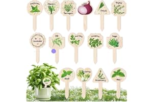 Quhoxdye 15 PCS Garden Markers, Plant Label Signs-Herb Garden Markers, Plant Labels for Outdoor Garden Waterproof, Plant Tags