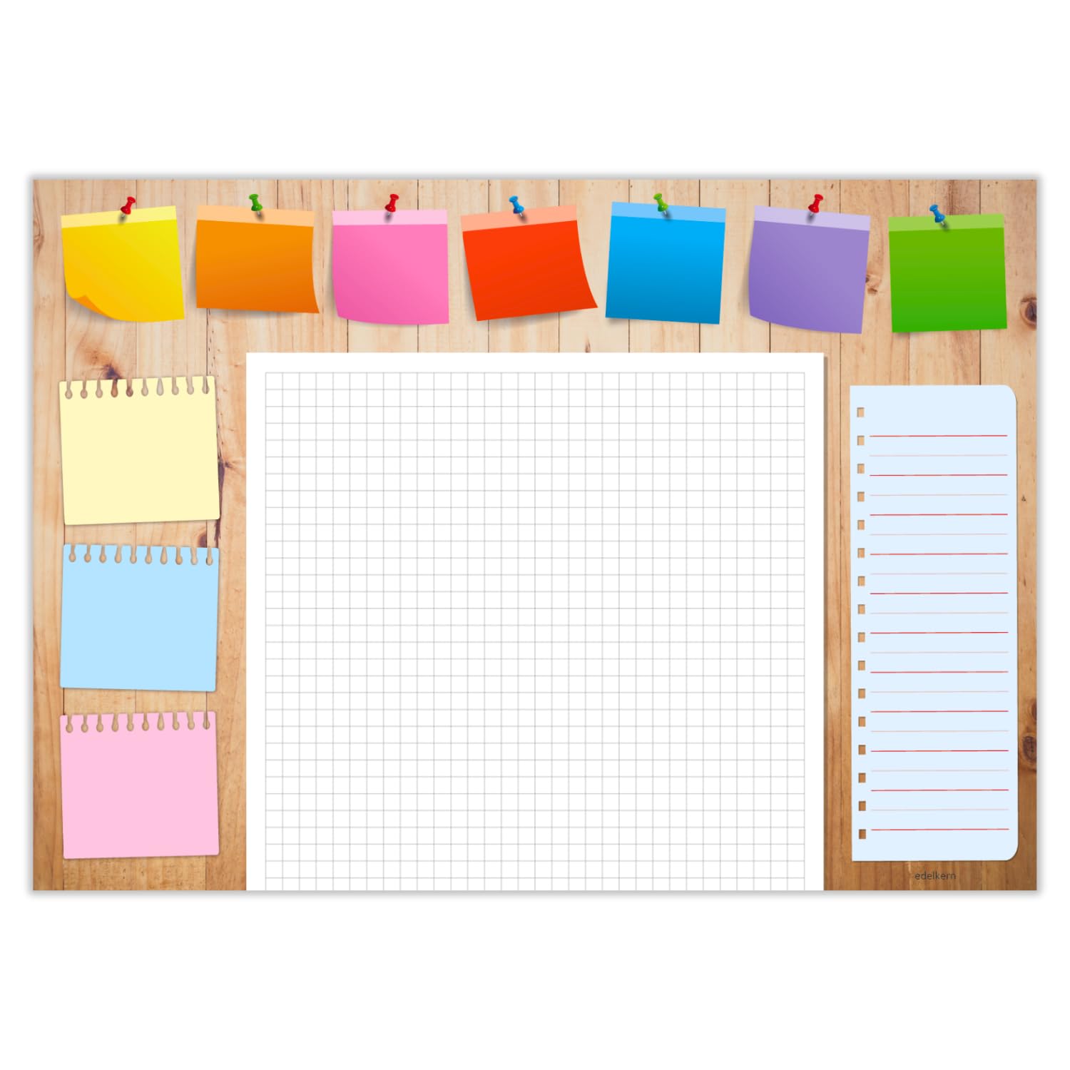 Edelkern Desk Pad Made from Paper for Children and Adults, Ideal as a Notepad, Organiser, Weekly Planner and Daily Planner, Perfect for Your Daily To-Do Lists, DIN A3 Desk Pad