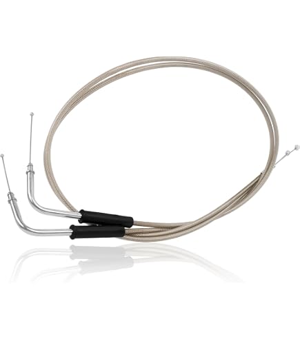 Edelstahl-Geflecht-Gaszug 110cm Für Harley-Davidson FLH, FLT, FXD, FLST, FXST