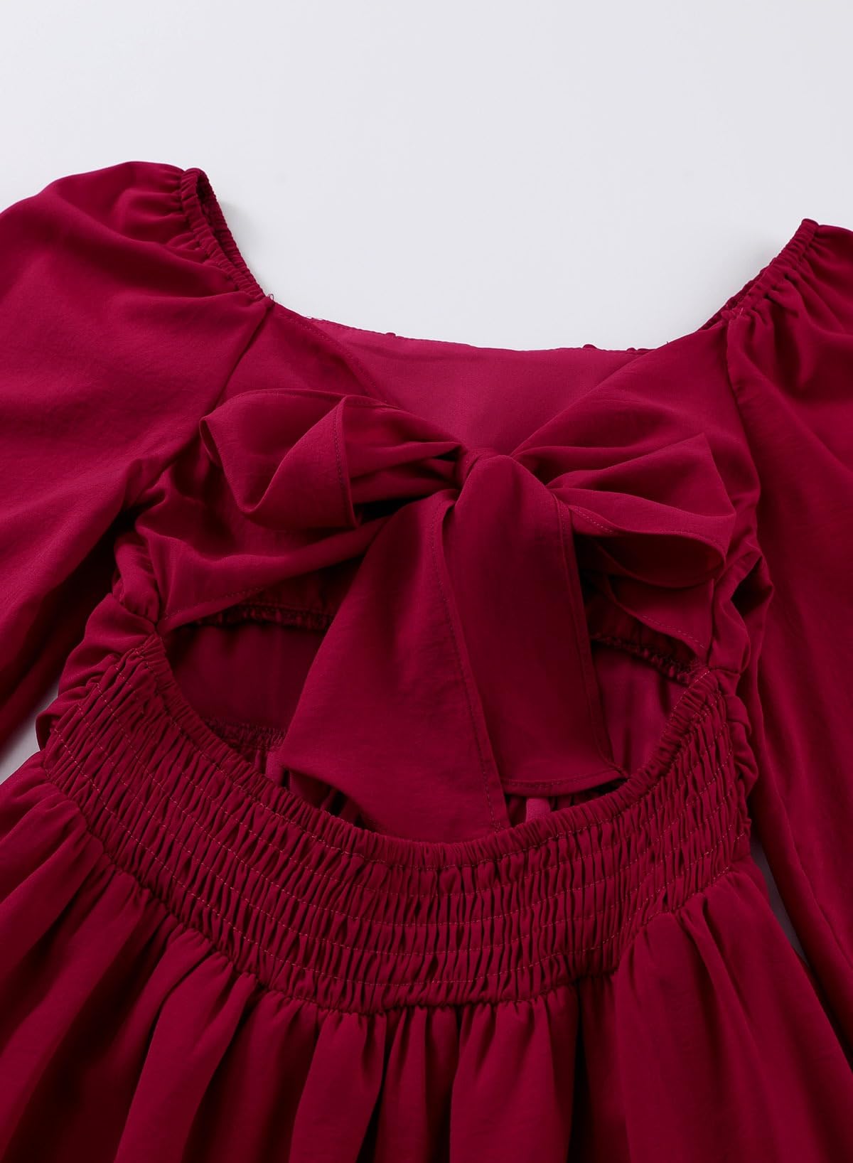 blibean Girls Long Sleeve Tie Back Dress Tween Fall Off Shoulder Dress Size 6-15 Years