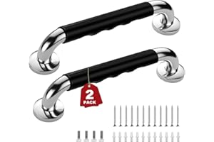 SANGRONIA 2 Pack 12 Inch Grab Bars for Bathtubs and Showers, Anti Slip Handicap Grab Bars for Shower, Safety Bath & Toilet Rail for Elderly Senior, Shower Handle Disability Assist Bathroom Handrail