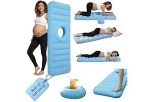 EasyR - Pregnancy Pillow with Belly Hole - Inflatable Pillows for Pregnant Women - Wedge Body Sleeping Mom Maternity Stomach 