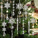 18pcs Crystal Christmas Ornaments for Christmas