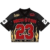 SOLY HUX Men's Short Sleeve Jersey Shirts V Neck Graphic T-Shirt Cool Tees Streetwear