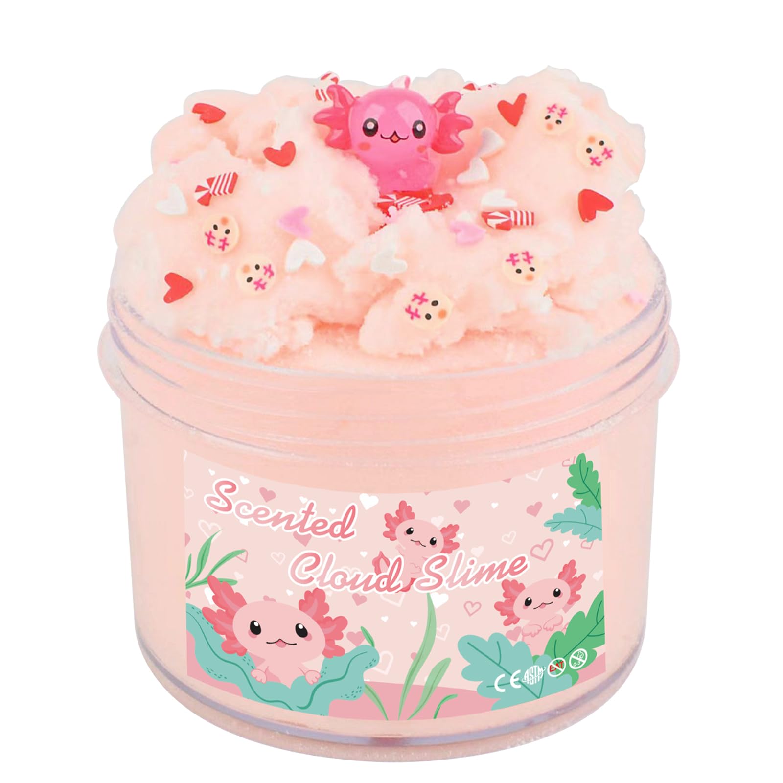 Axolotl Cloud Slime Pack, Premium DIY Scented Slime for Boys Girls, Party Favors for Kids 8-12, Slime Kit for Girls Ages 8-12, Axolotl Toy for Kids, Stress Relief and Fidget Toy, Birthday Gift