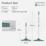 Artificial Grass Brush Lawn Rake Adjustable Steel Handle 80-130cm view 2