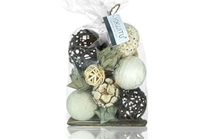 YOKUJITU Decorative Balls for Bowls, Assorted Bowl Fillers & Vase Fillers for Centerpieces, Spherical Rattan Twigs Wicker Ball Natural Decorative Spheres Home Decor for Party Wedding(Artichokes)