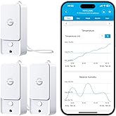 GoveeLife Outdoor Thermometer Hygrometer Subdevice H5107 (3 Pack), Mini Temperature Humidity Sensor with APP Notification Alert, IP 65 Waterproof (WiFi Gateway Not Included)