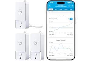 GoveeLife Outdoor Thermometer Hygrometer Subdevice H5107 (3 Pack), Mini Temperature Humidity Sensor with APP Notification Alert, IP 65 Waterproof (WiFi Gateway Not Included)