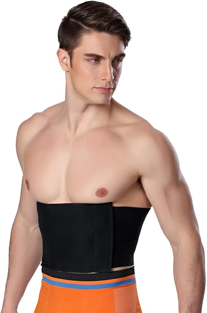 B&Y Men's Waist Trimmer Belt Waist Back Support Belt Weight Loss Belt