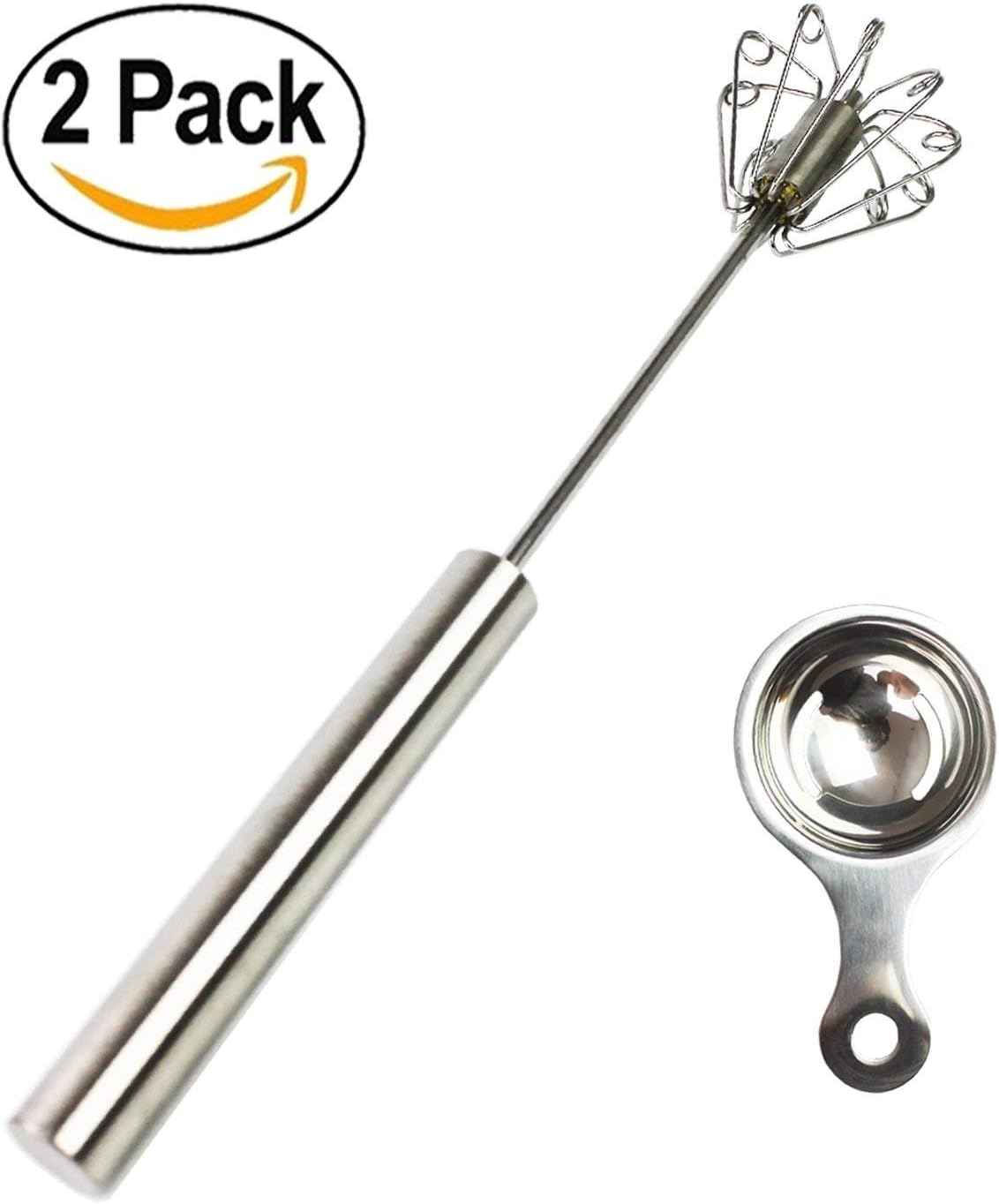 Hand Push Wire Whisk Mechanical Mixer and Free Egg Separator