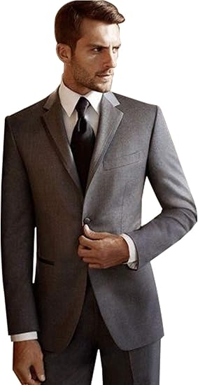 Amazon Co Jp Calvinsuit 結婚式のパーティーのためのメンズスーツスリムフィット2個ノッチラペルジャケットパンツ 服 ファッション小物