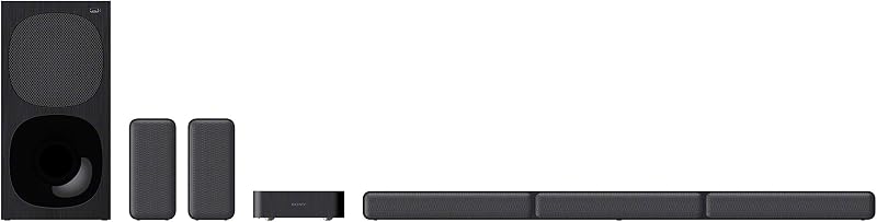 HT-S40R - Barra de Sonido 5.1 (Sistema de Cine en Casa, Altavoces Traseros Inalámbricos, 600 W, Dolby Digital, Bluetooth, Sonido Envolvente), Negro