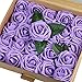 Vlovelife Artificial Flowers with Stem, 25pcs Lavender Real Looking Roses, Fake Rose Flowers with Stem for DIY Wedding Bouquets Centerpieces Arrangements Birthday Baby Shower Home Party Decor