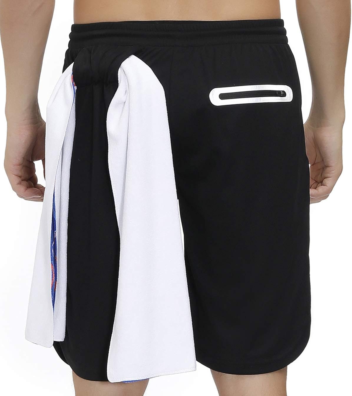 bonim Mens 2 in 1 Running Shorts, Quick Dry Workout Athletic Shorts with Pocket & Towel Loop: Clothing