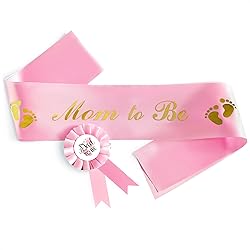 V TOWER Pink Baby Shower Mom to Be Sash Baby Shower
