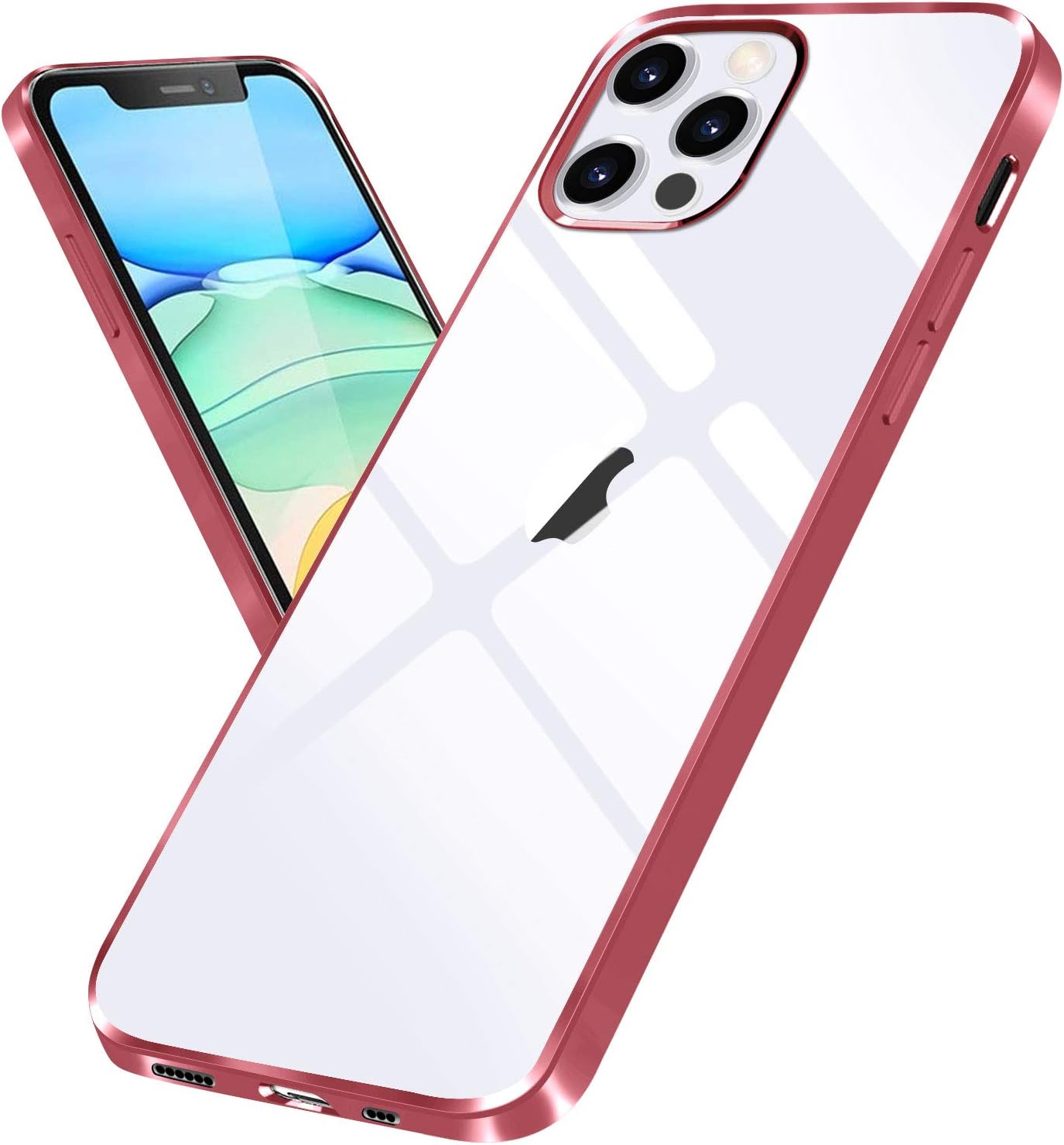 Amazon Com Designed For Clear Iphone 12 Pro Max Case 6 7 Inches Light Thin Soft Tpu Plating Phone Protective Case For Iphone 12 Pro Max For Iphone12 Promax Case Rose Gold