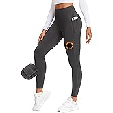 Stelle Women's Fleece Lined Leggings 27'' Thermal Winter Warm High Waisted Workout Yoga Pants with Pocket