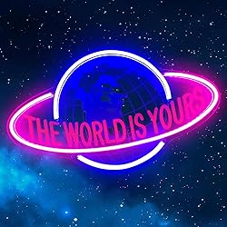 THE WORLD IS YOURS Neon Sign for Wall Decor, Cool